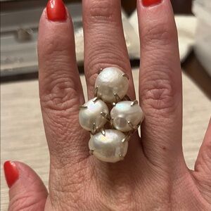 Silpada White Pearl Statement Ring